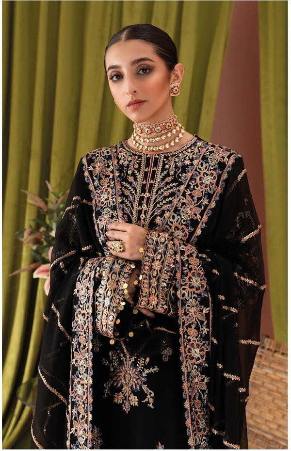 Black Color Party Wear Georgette Embroidery  Pakistani Suit
